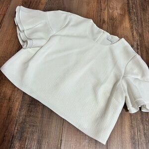 Black Halo Light white Crop Top blouse